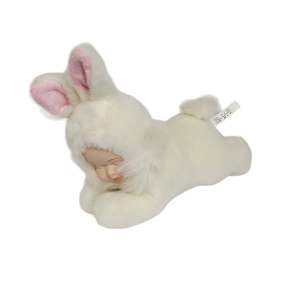 Vintage Toystar Limited Porcelain Face Bunny Rabbit 10" Plush Stuffed Animal - Picture 1 of 10